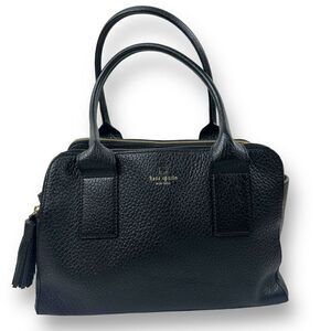 Kate Spade Southport Avenue Lydia Satchel Bag Black Pebbled Leather Top Handle